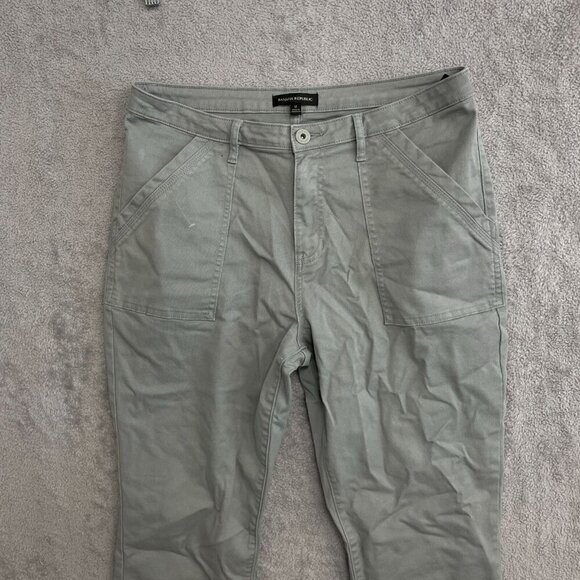 NWOT Banana Republic Women's 12 Gray Slim Fit Pants Cotton Blend Front Pockets - Picture 7 of 8